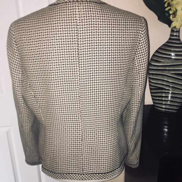 KASPER HOUNDSTOOTH BEIGE JACKET - Picture 4 of 6
